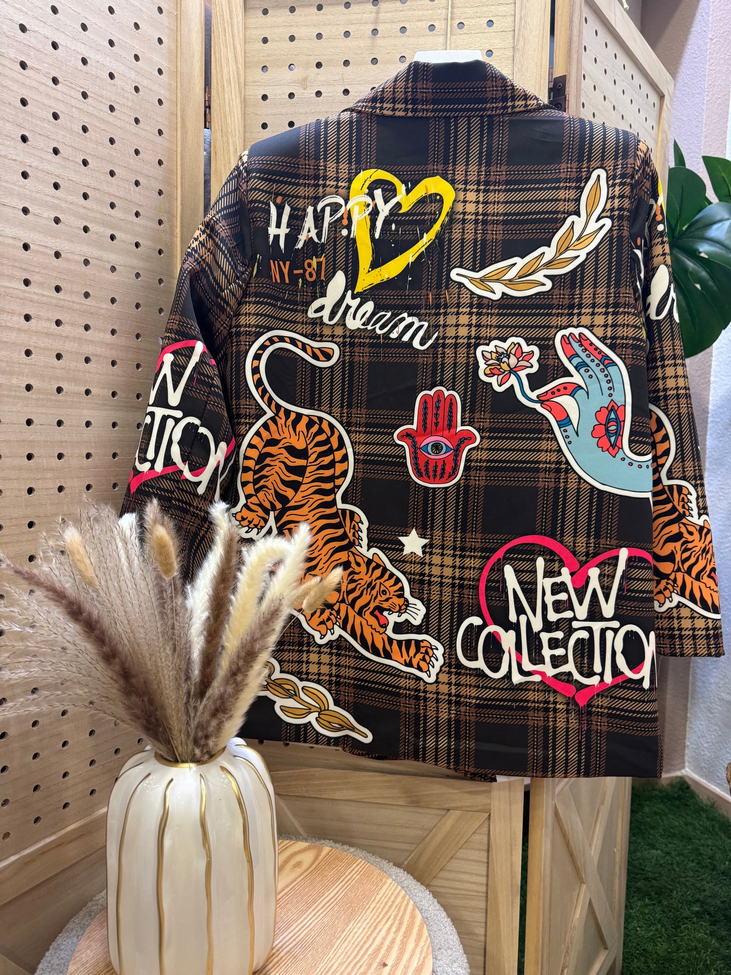 Blazer Cuadro Graffiti