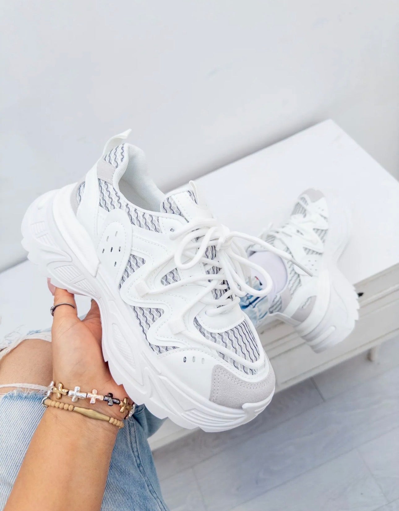 Deportivas Chunky Blancas Suela Alta Urban