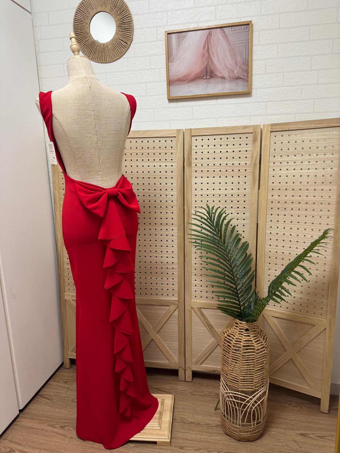 Vestido Largo Elegante Espalda Abierta con Lazo – Invitada y Graduación
