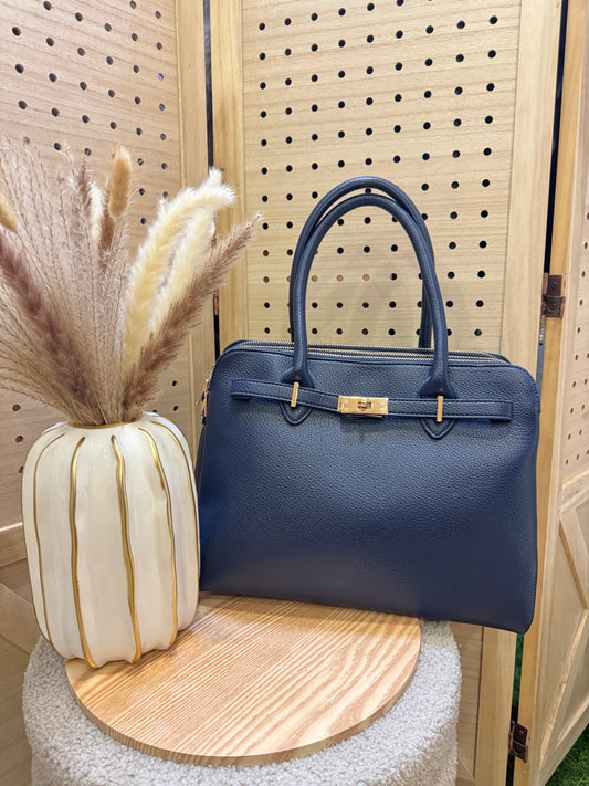 Maxi Bolso Estructurado Icónico Azul Marino