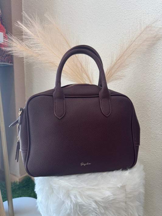 Bolso granate estructurado