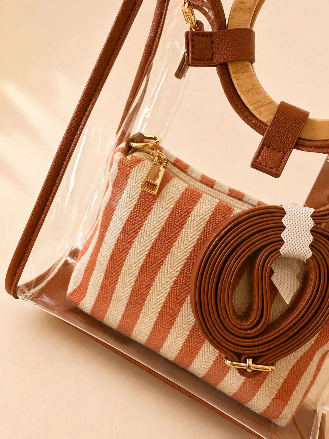 Bolso Cannes Transparente 2 en 1