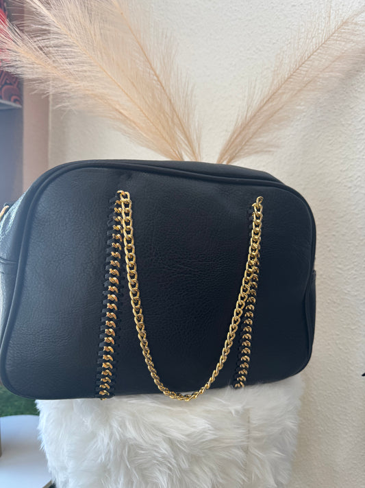 Bolso cadena dorada