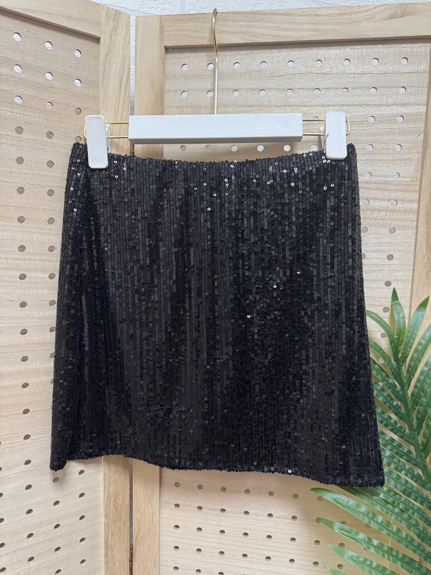 Falda Mini de Lentejuelas con Pantalón Interior