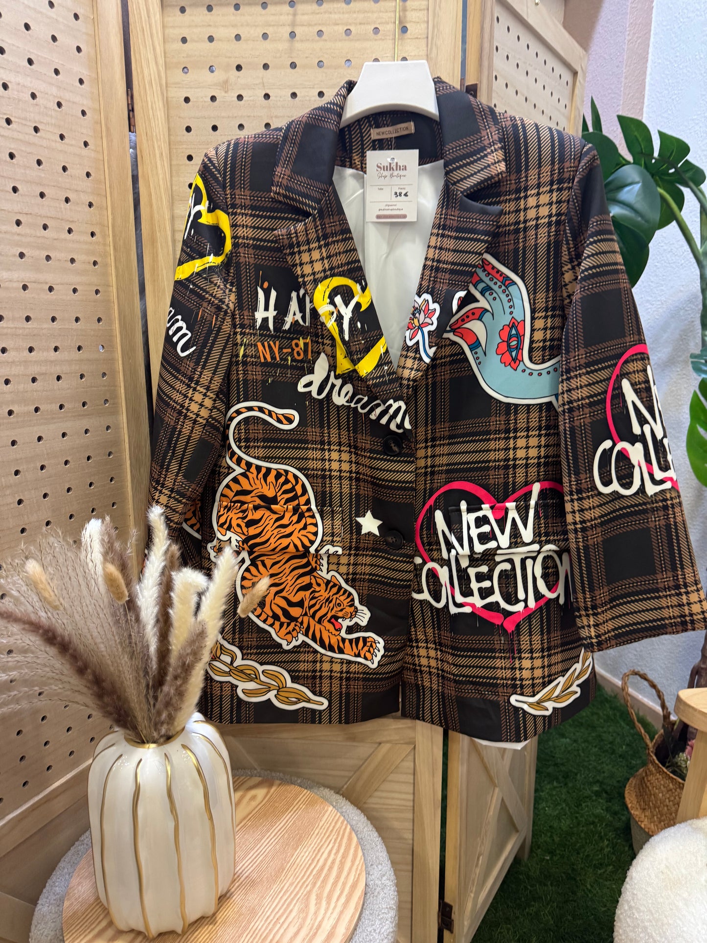 Blazer Cuadro Graffiti