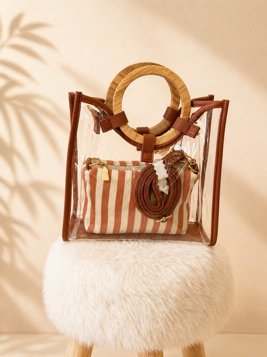 Bolso Cannes Transparente 2 en 1