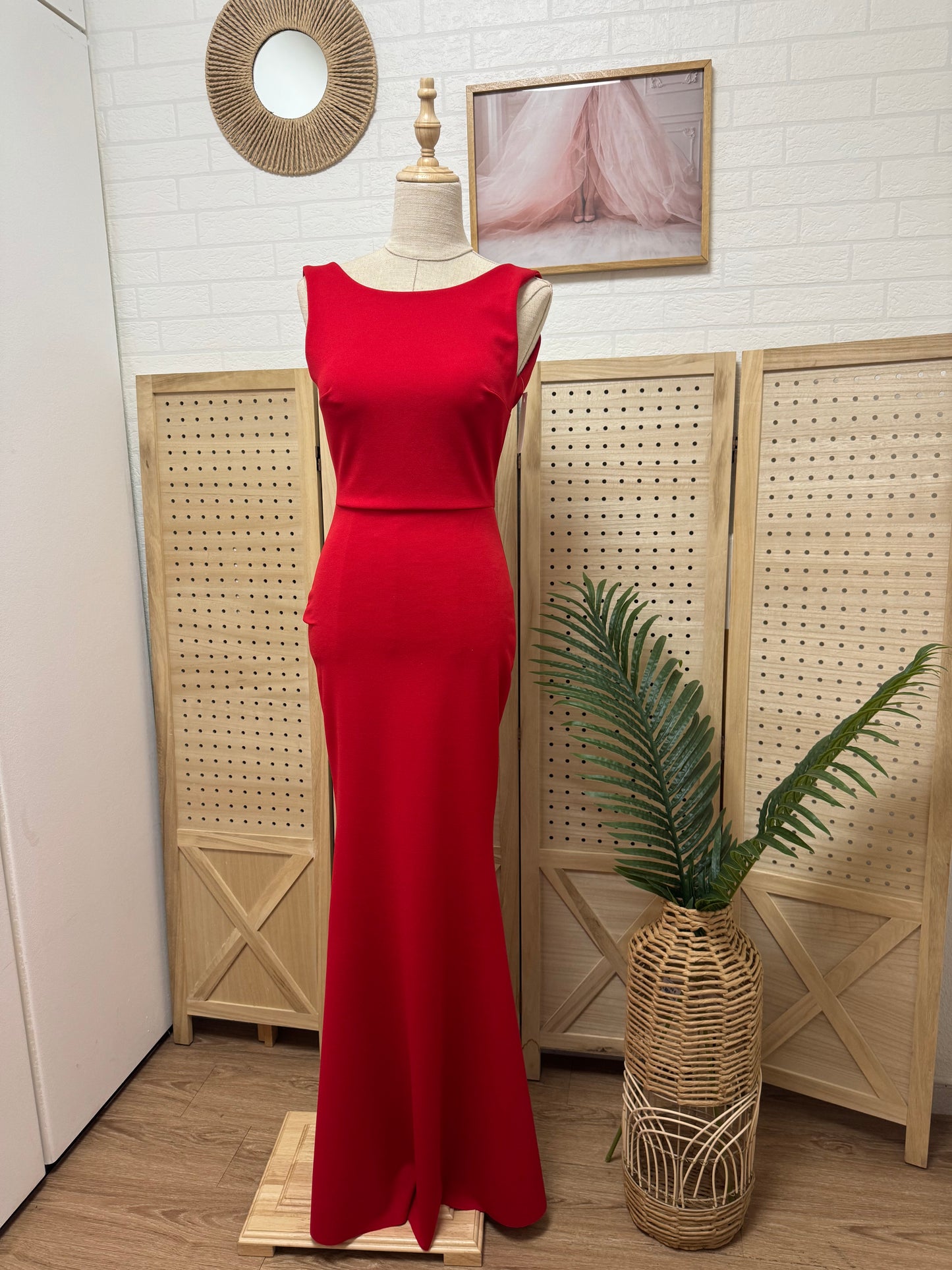 Vestido Largo Elegante Espalda Abierta con Lazo – Invitada y Graduación