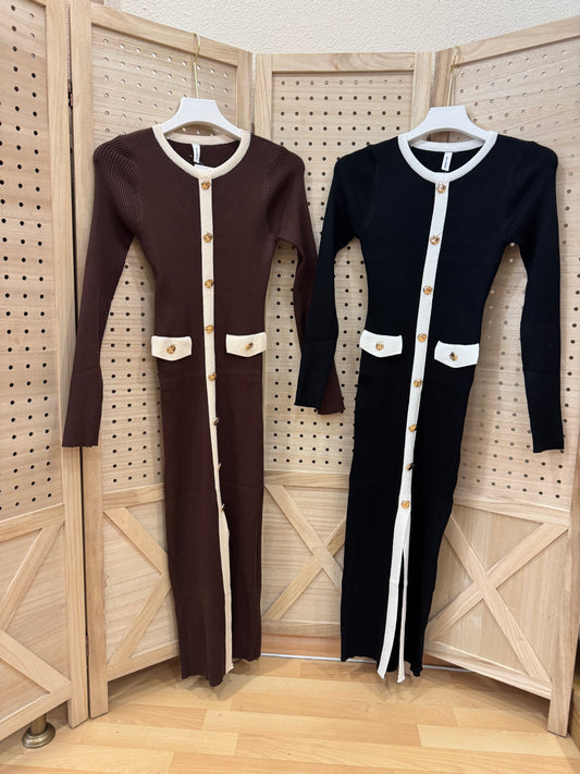 Vestido Punto Botones