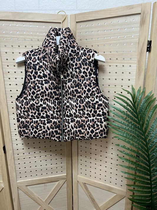 Chaleco Acolchado Leopardo Mujer – Chaleco Animal Print Look Tendencia