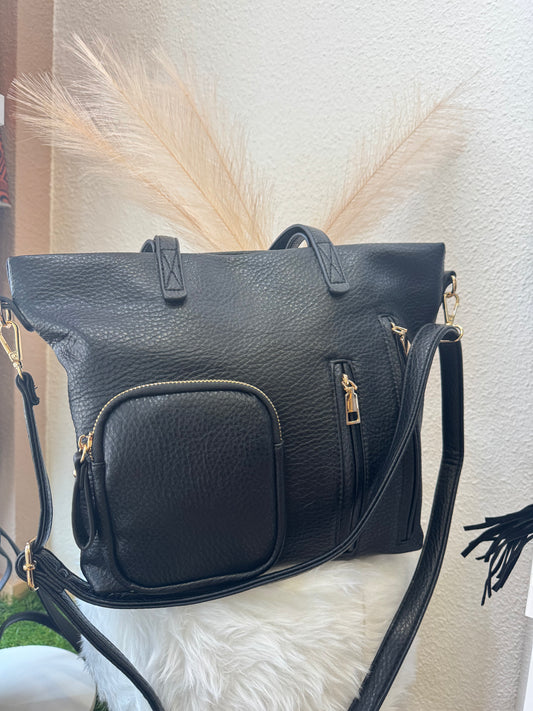 Bolso Tote Negro Diseño Icónico